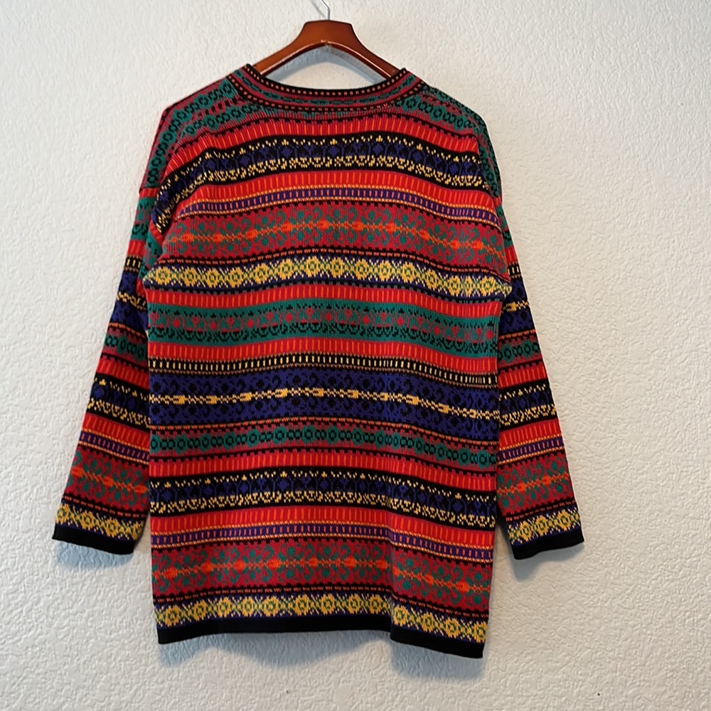 Vintage Colorful Mix Print Cardigan Sweater - Picture 8 of 11